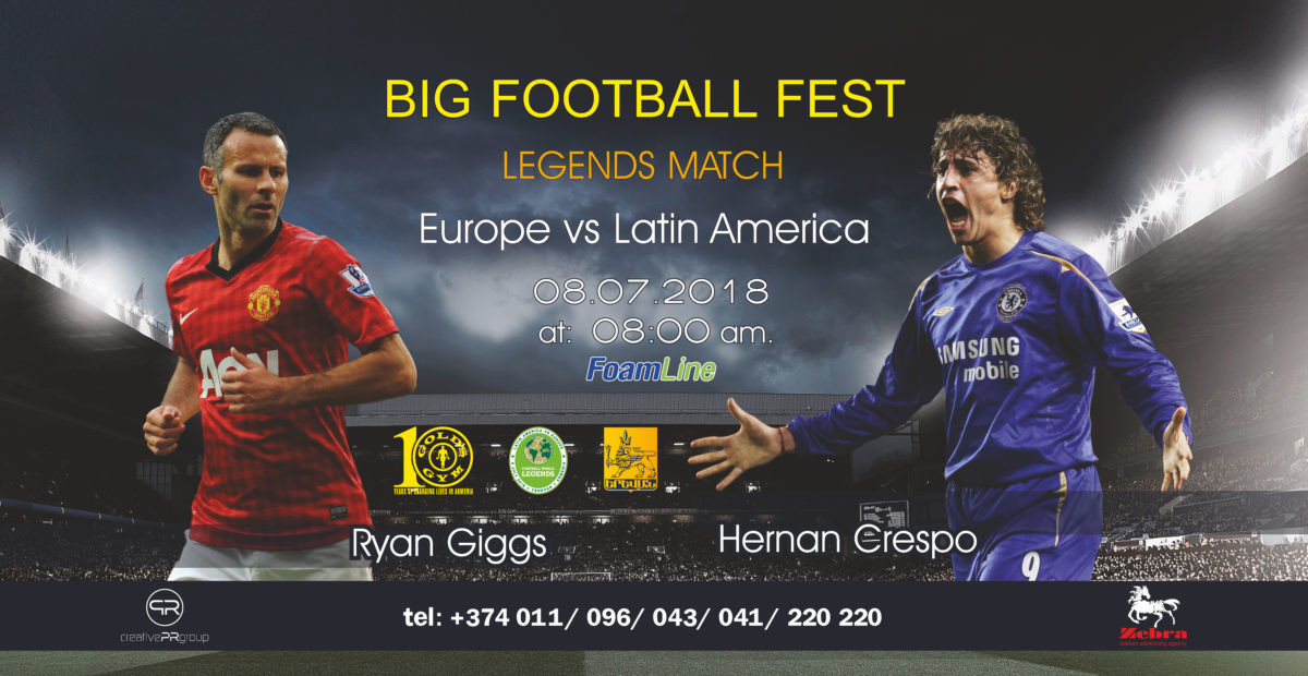 Futbol efsaneleri Ermenistan'da sahne alıyor